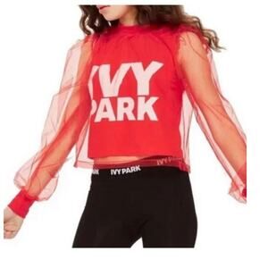 NWT Ivy Park Tulle Festival Shirt Top L
